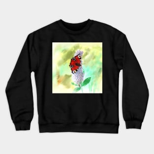 Peacock Butterfly watercolour Crewneck Sweatshirt